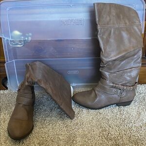 Brown Knee-High Boots